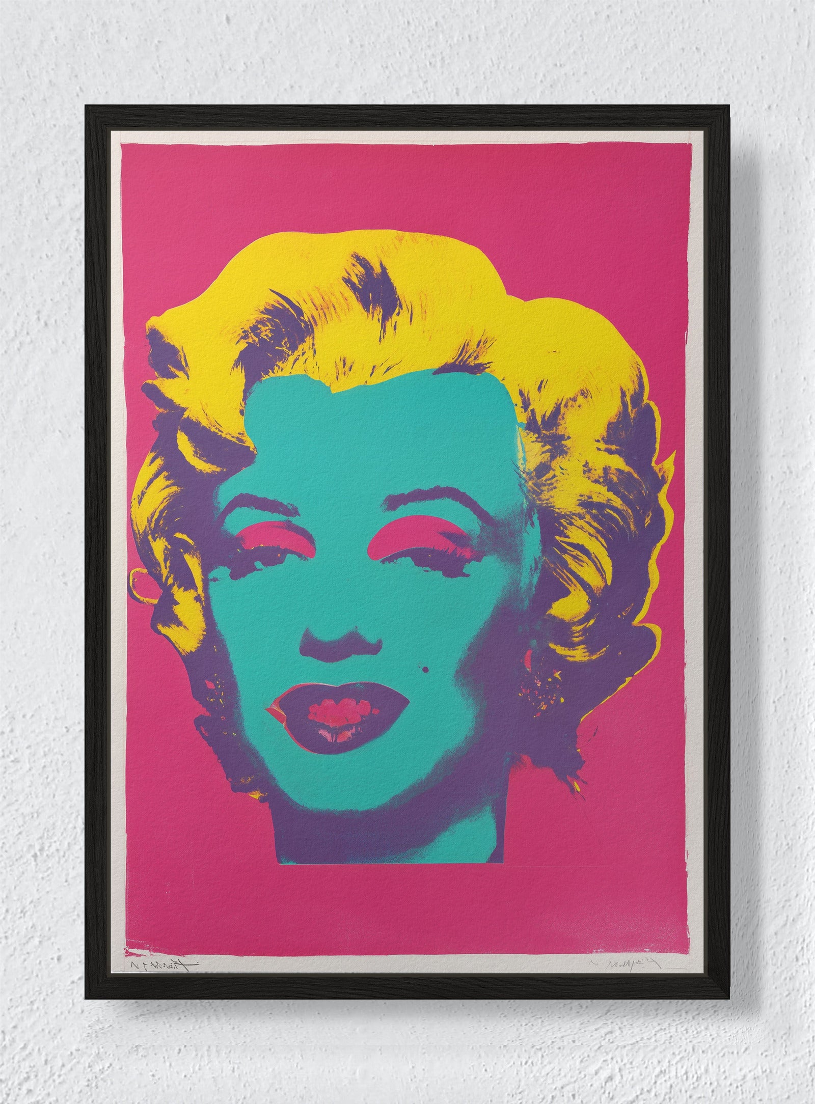 POP PORTRAITURE IN PINK - Black frame canvas