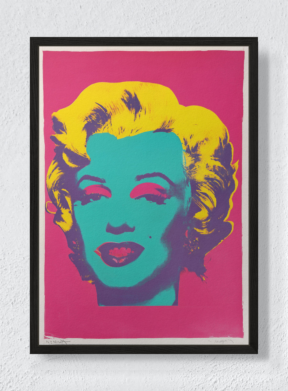 POP PORTRAITURE IN PINK - Black frame canvas