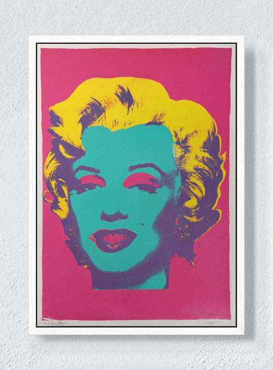 POP PORTRAITURE IN PINK - White frame canvas