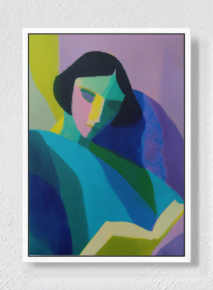 PORTRAIT OF A BOOK - White frame canvas