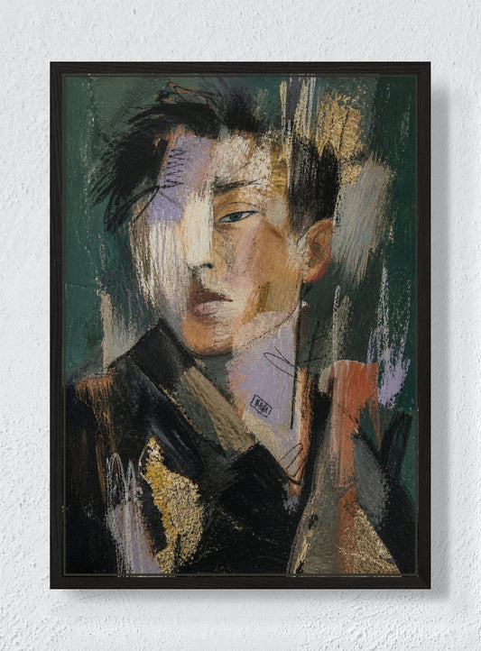 PORTRAIT OF A STRANGER - Black frame canvas