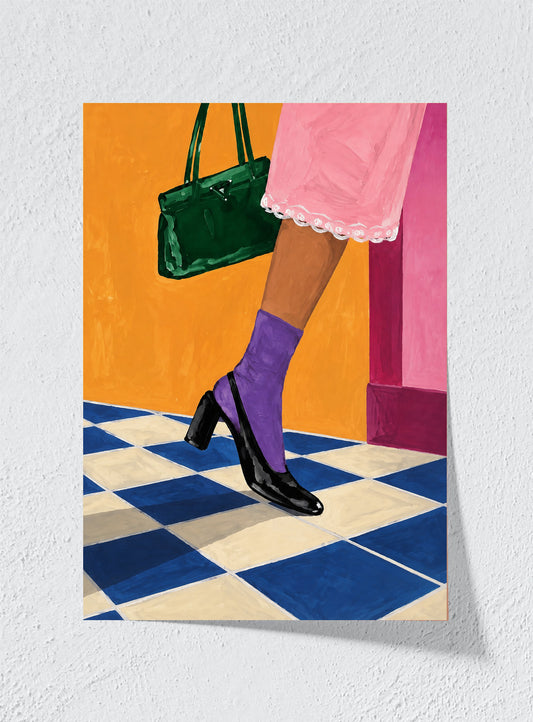 PURPLE SOCKS AT THE THRESHOLD - Unframed