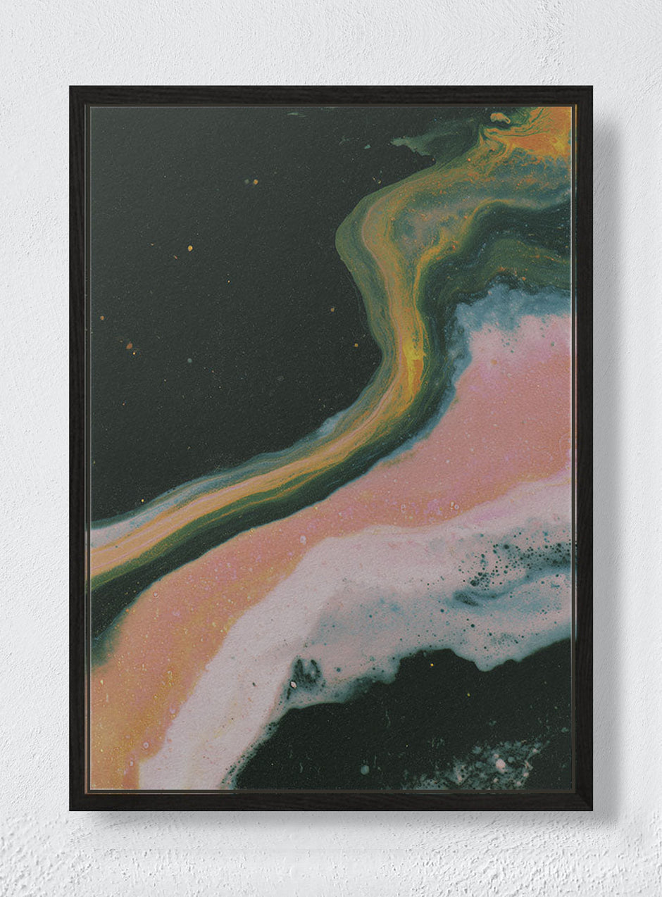 QUIET COLLISION - Black frame canvas