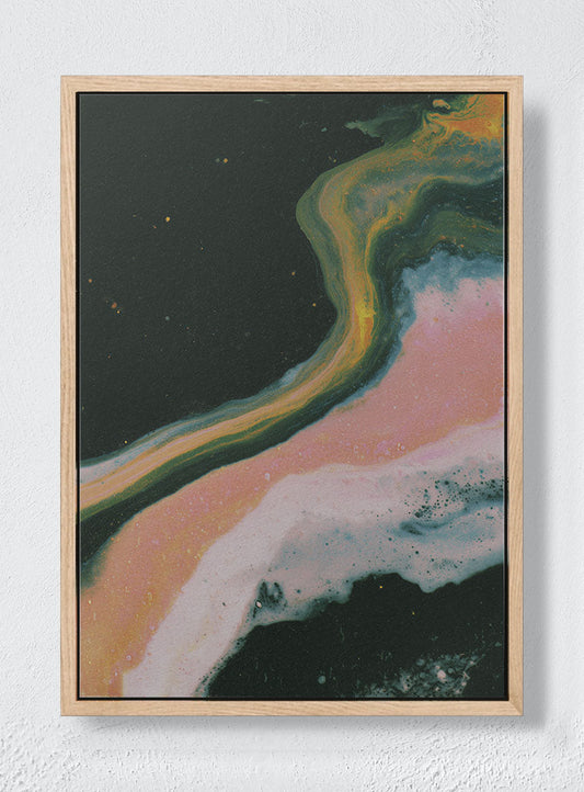 QUIET COLLISION - Natural frame canvas
