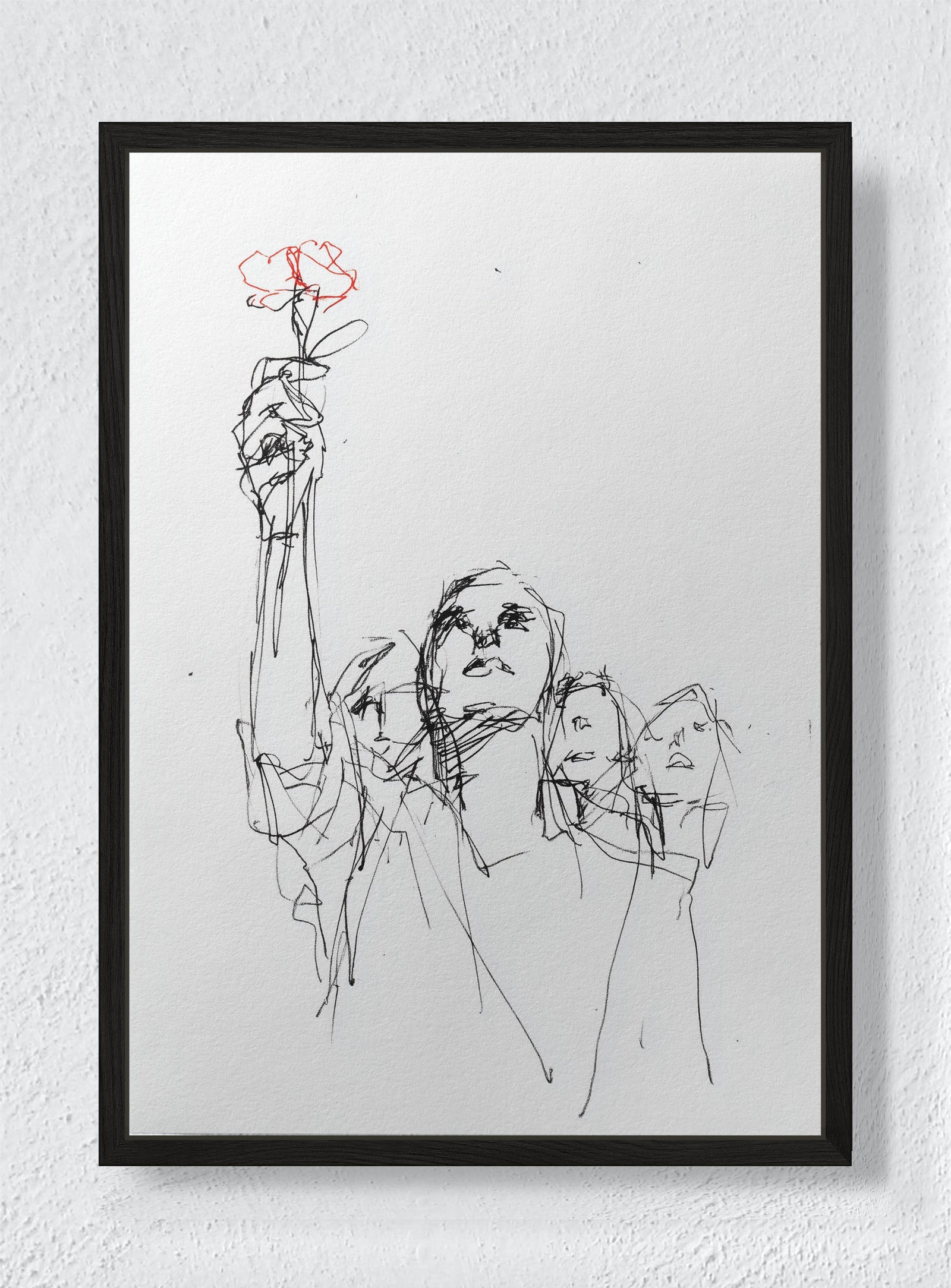 QUIET DEFIANCE - Black frame canvas