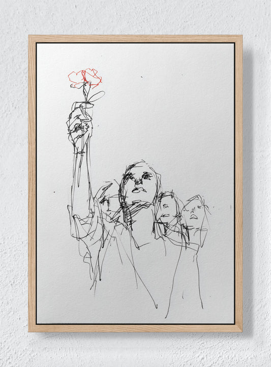 QUIET DEFIANCE - Natural frame canvas