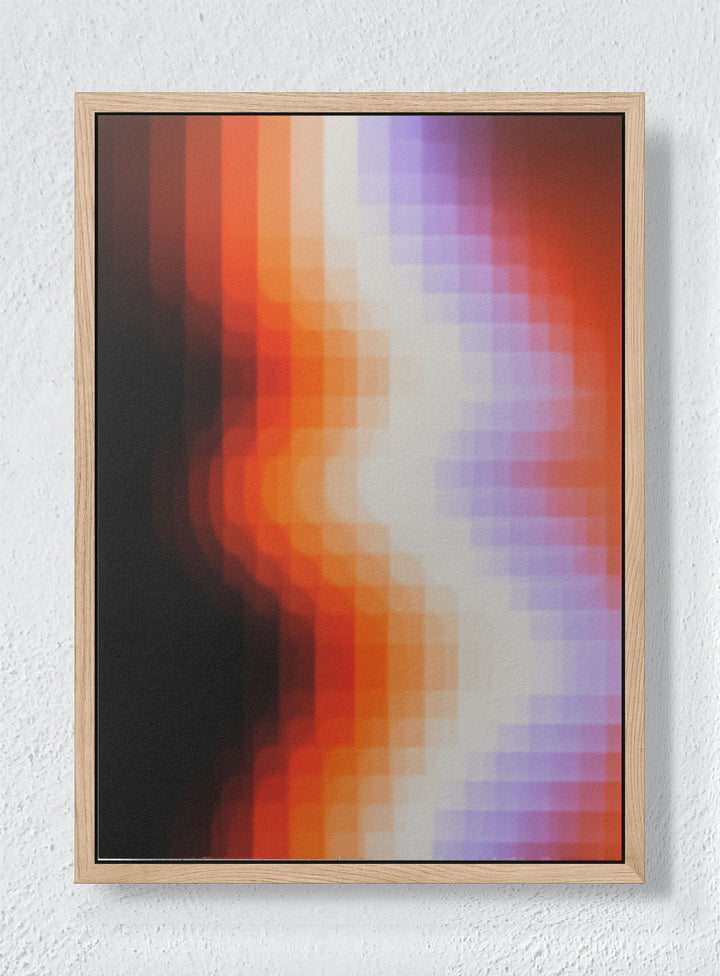 RAINBOW IN REPOSE - Natural frame canvas