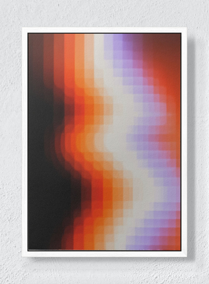 RAINBOW IN REPOSE - White frame canvas
