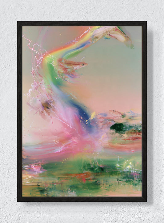 RAINBOW WEATHER - Black frame canvas