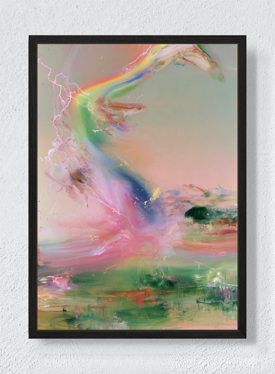 RAINBOW WEATHER - Black frame canvas