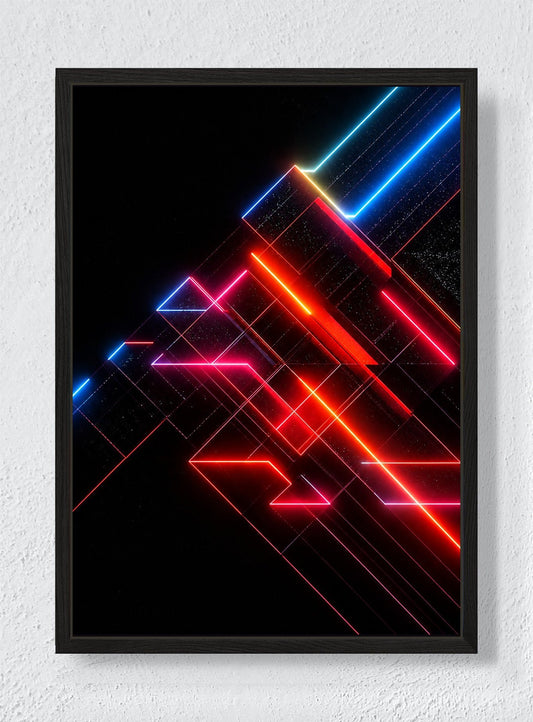 RED VECTOR - Black frame canvas