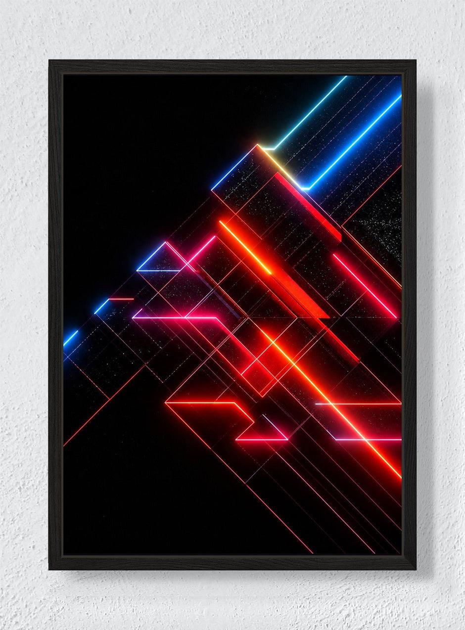 RED VECTOR - Black frame canvas