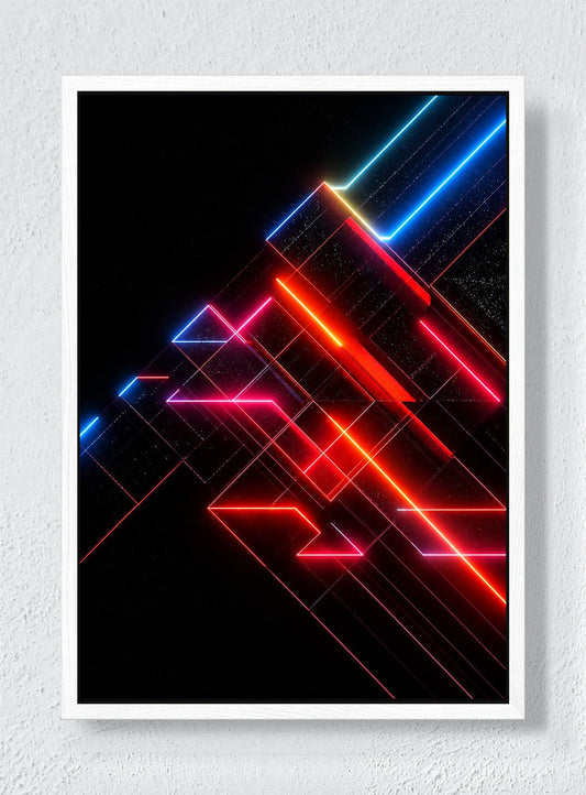 RED VECTOR - White frame canvas