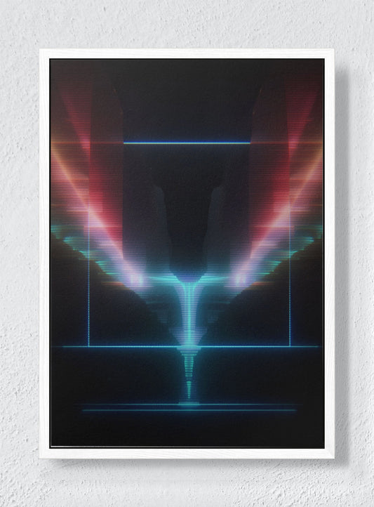 REFRACTION OF A DREAM - White frame canvas