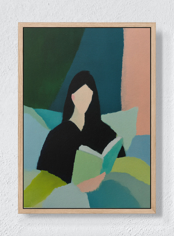 RESTFUL STUDY IN PASTEL - Natural frame canvas