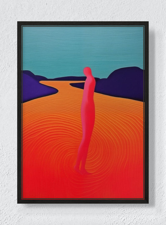 RIPPLE - Black frame canvas