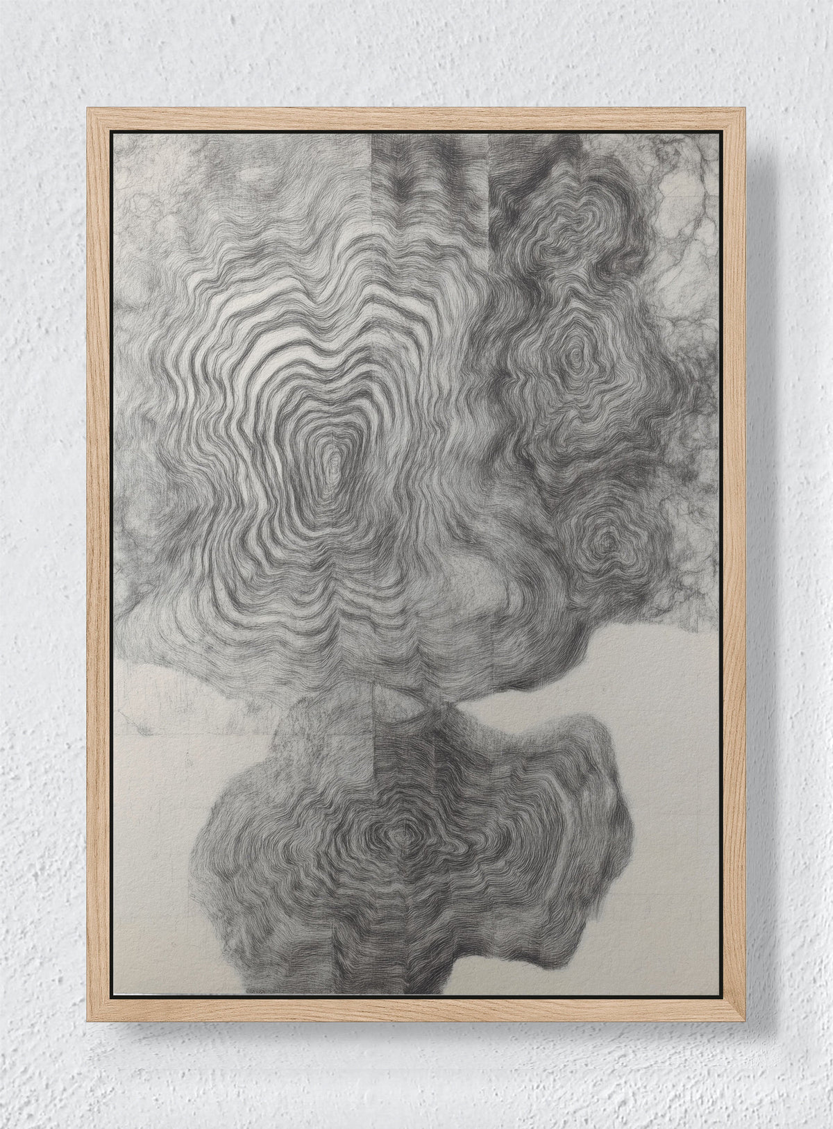 RIPPLE THEORY - Natural frame canvas