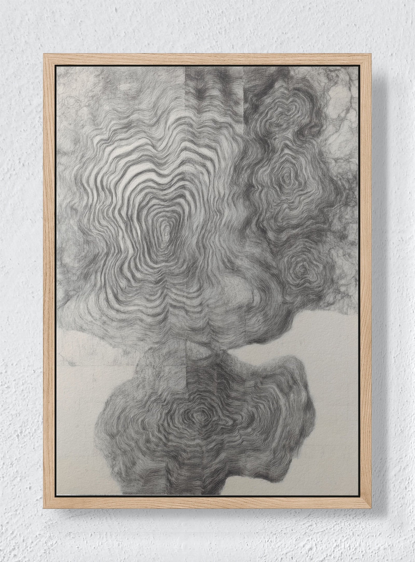 RIPPLE THEORY - Natural frame canvas