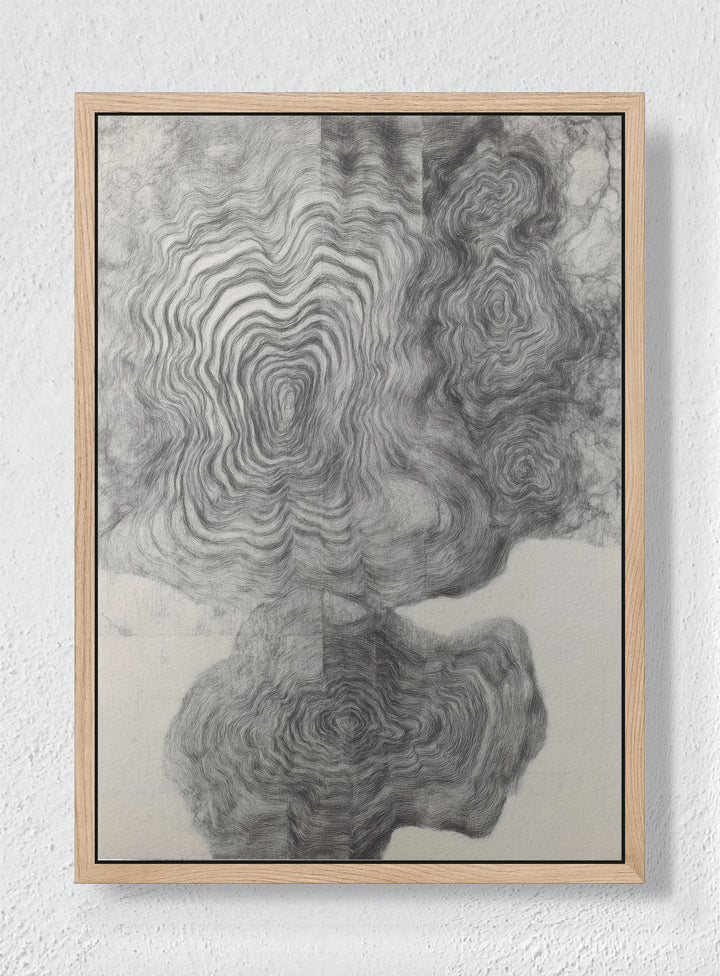 RIPPLE THEORY - Natural frame canvas