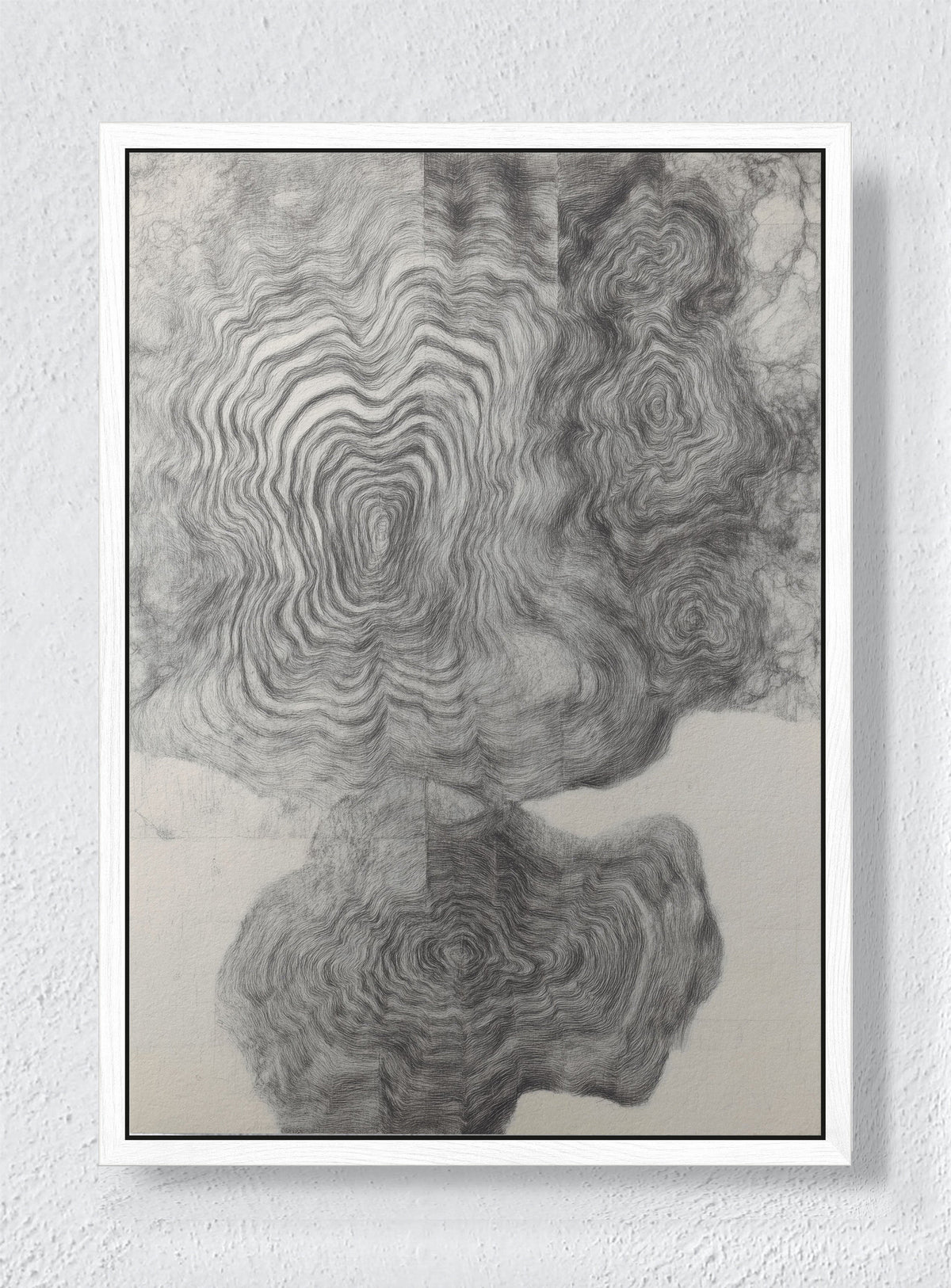 RIPPLE THEORY - White frame canvas