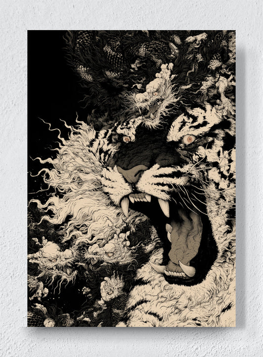 ROAR AMONG CLOUDS - Unframed canvas