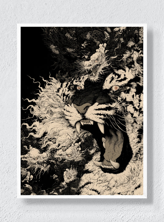 ROAR AMONG CLOUDS - White Frame