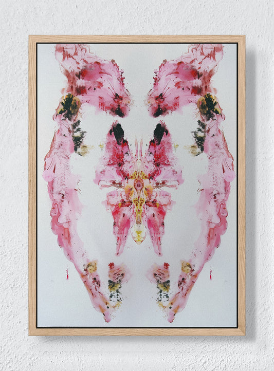 RORSCHACH’S BUTTERFLY - Natural frame canvas