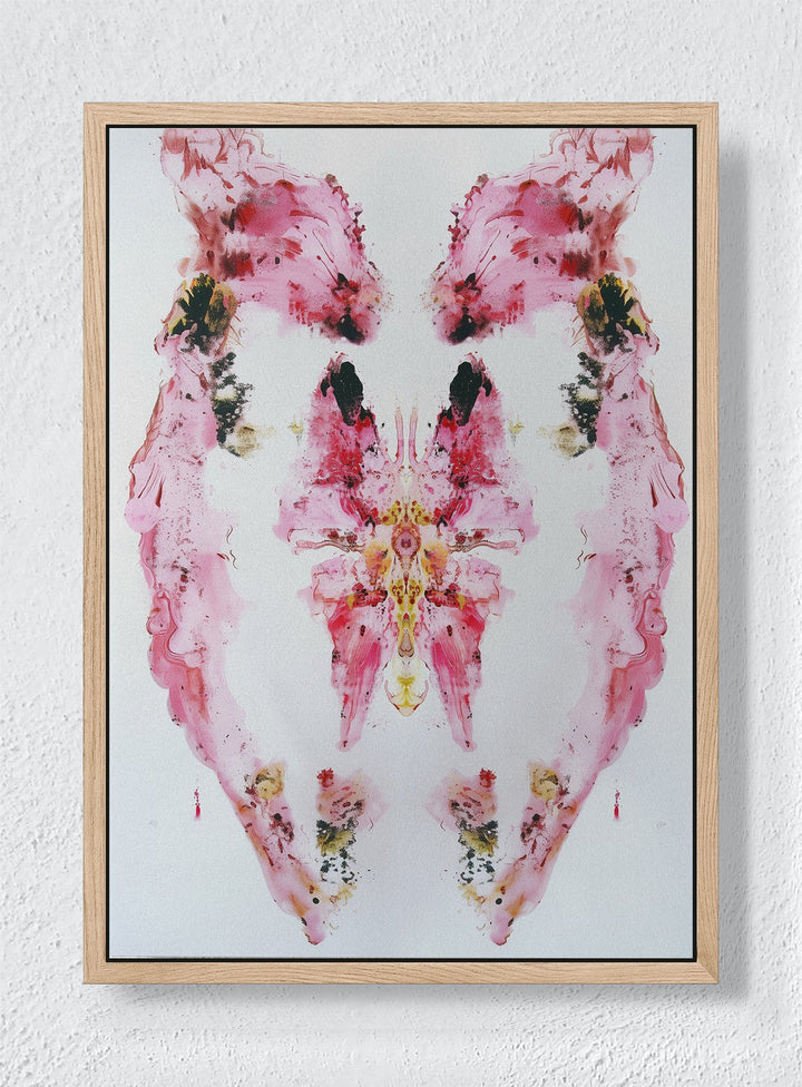 RORSCHACH’S BUTTERFLY - Natural frame canvas