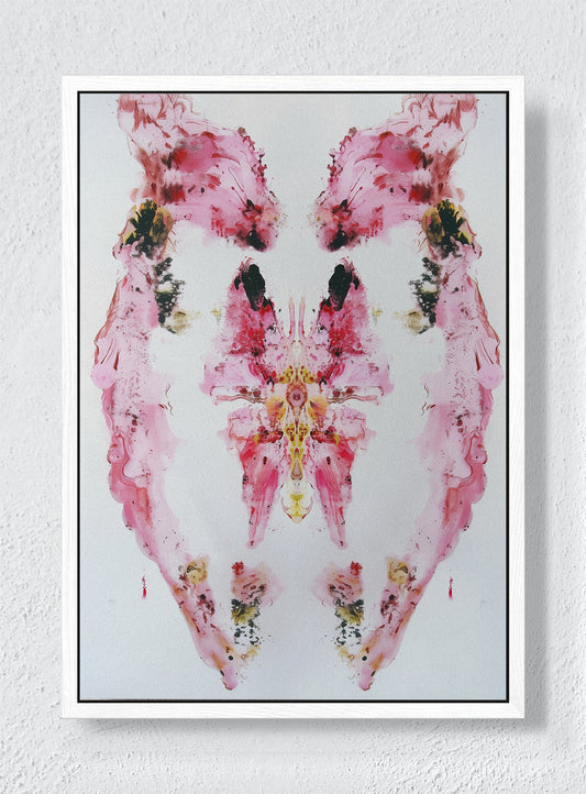 RORSCHACH’S BUTTERFLY - White frame canvas