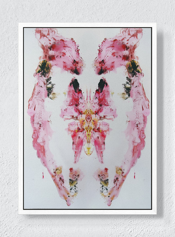 RORSCHACH’S BUTTERFLY - White frame canvas