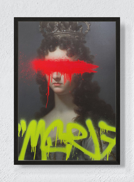 ROYAL REBELLION - Black frame canvas
