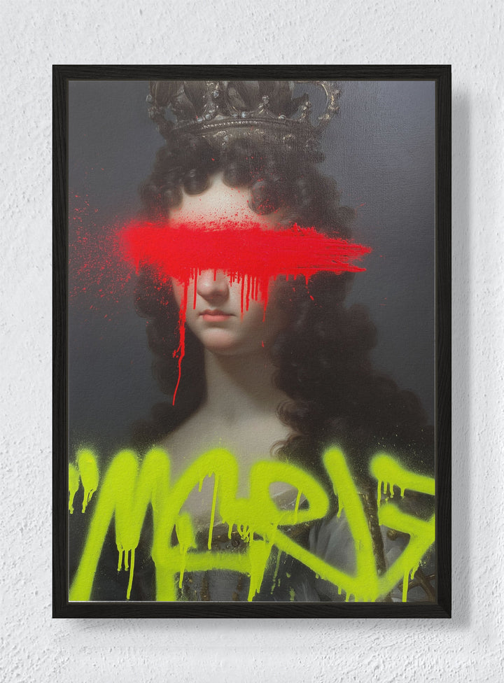 ROYAL REBELLION - Black frame canvas