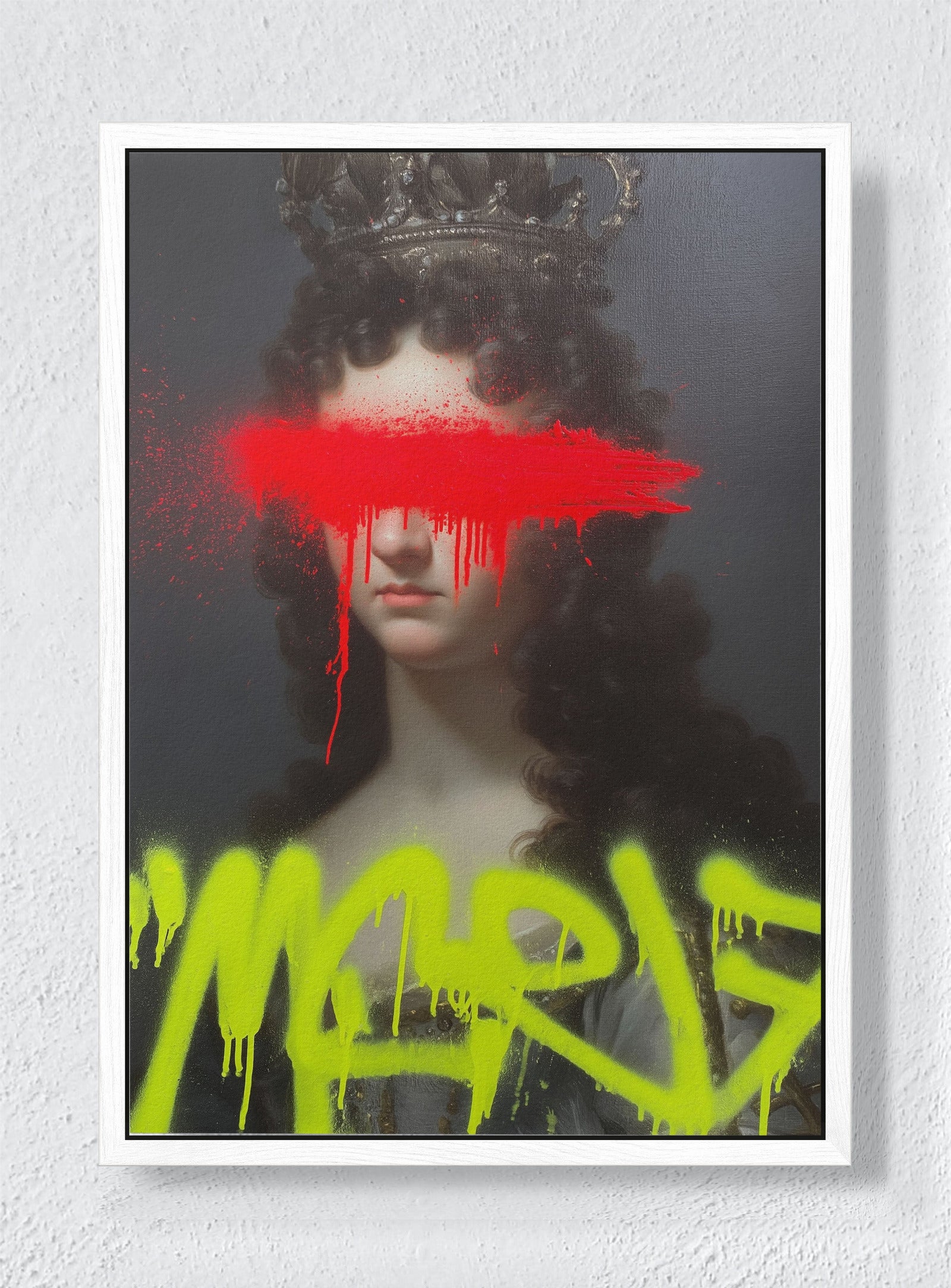 ROYAL REBELLION - White frame canvas