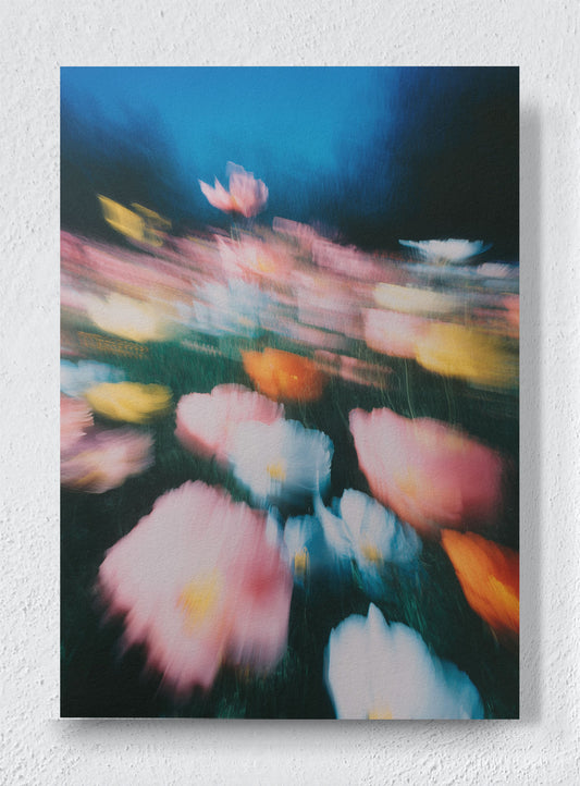 RUNNING THROUGH BLOOM - Unframed canvas
