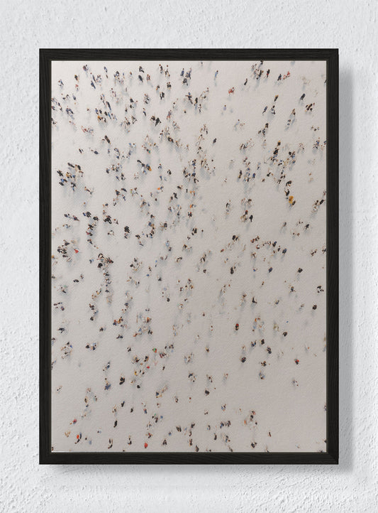 SCATTERED FOOTSTEPS - Black frame canvas