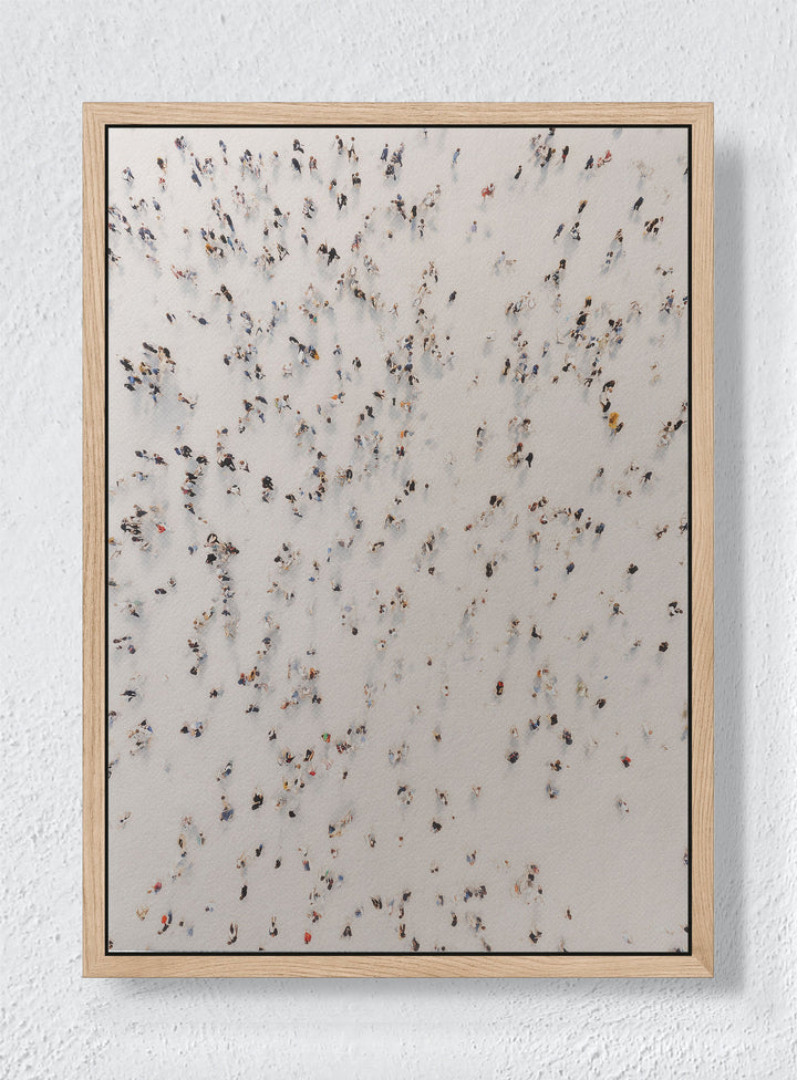 SCATTERED FOOTSTEPS - Natural frame canvas