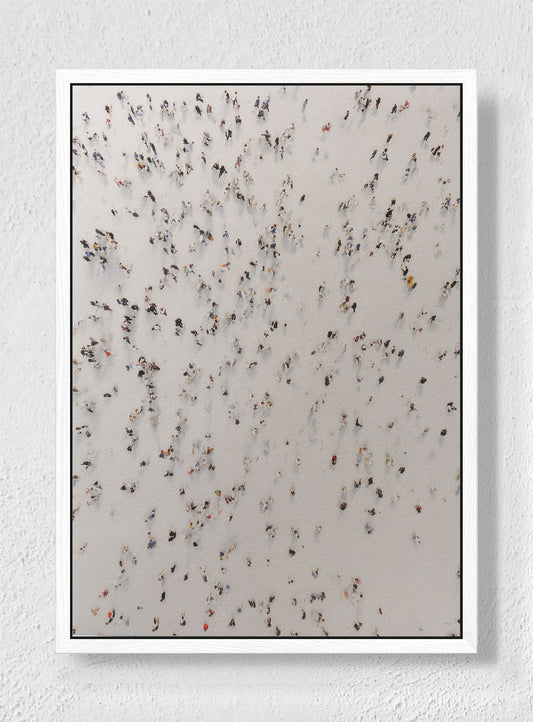 SCATTERED FOOTSTEPS - White frame canvas