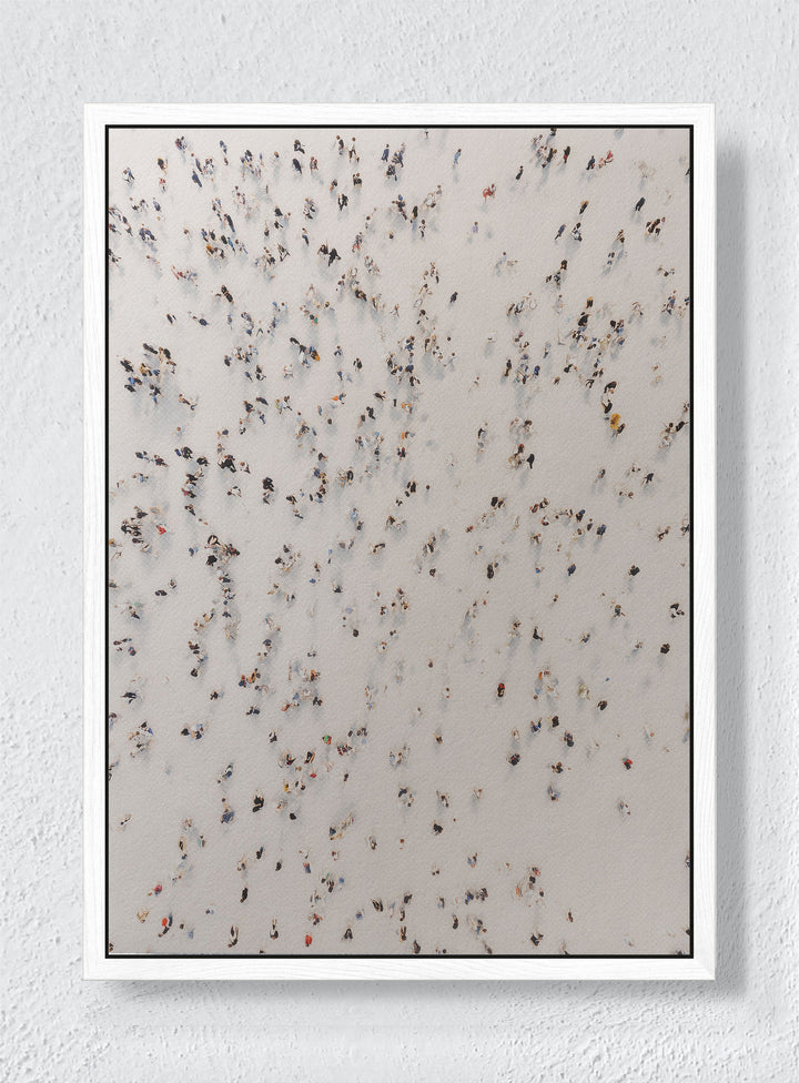 SCATTERED FOOTSTEPS - White frame canvas