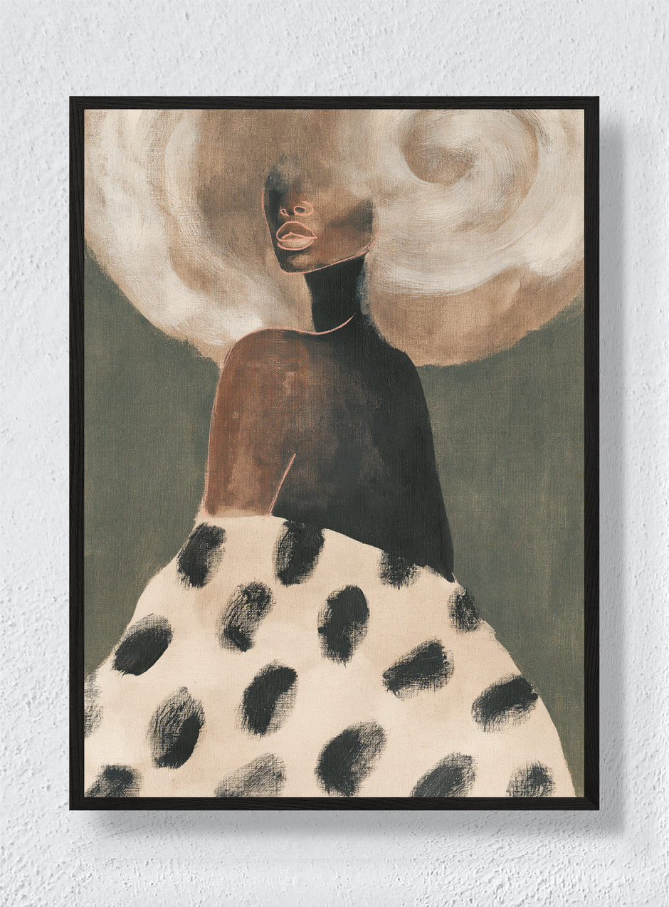 SHE CARRIES THE CLOUDS - Black Frame