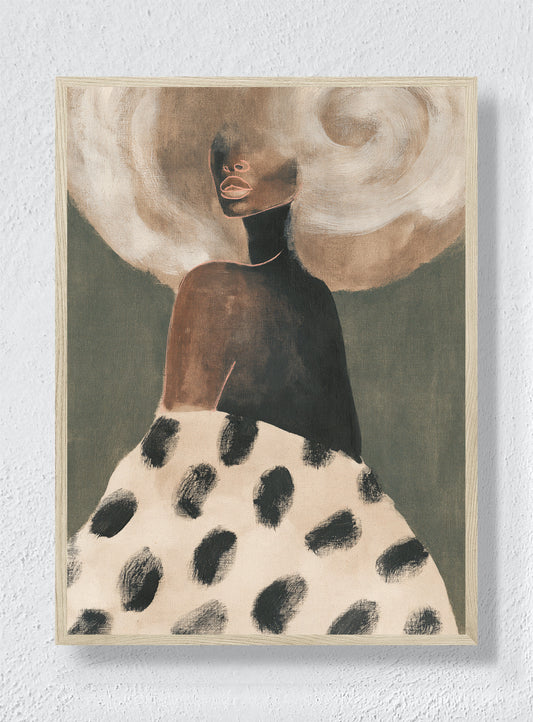 SHE CARRIES THE CLOUDS - Natural Frame