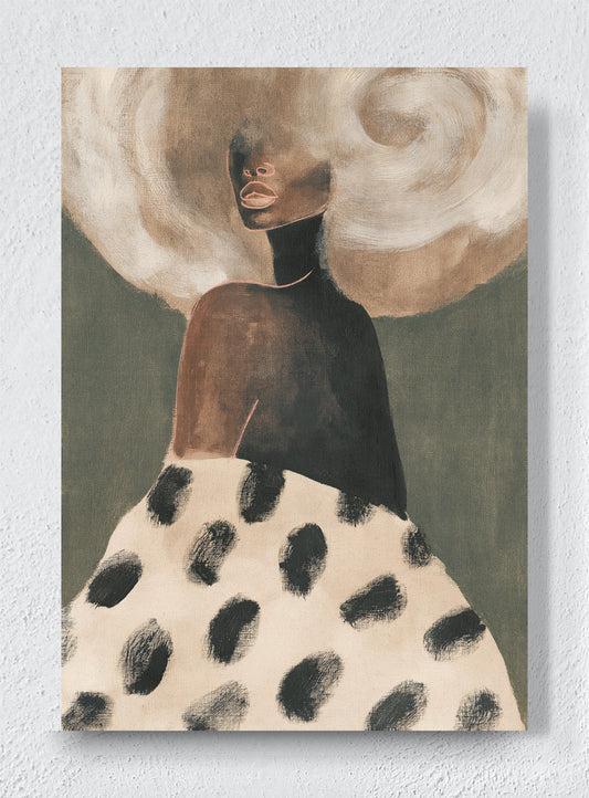 SHE CARRIES THE CLOUDS - Unframed canvas