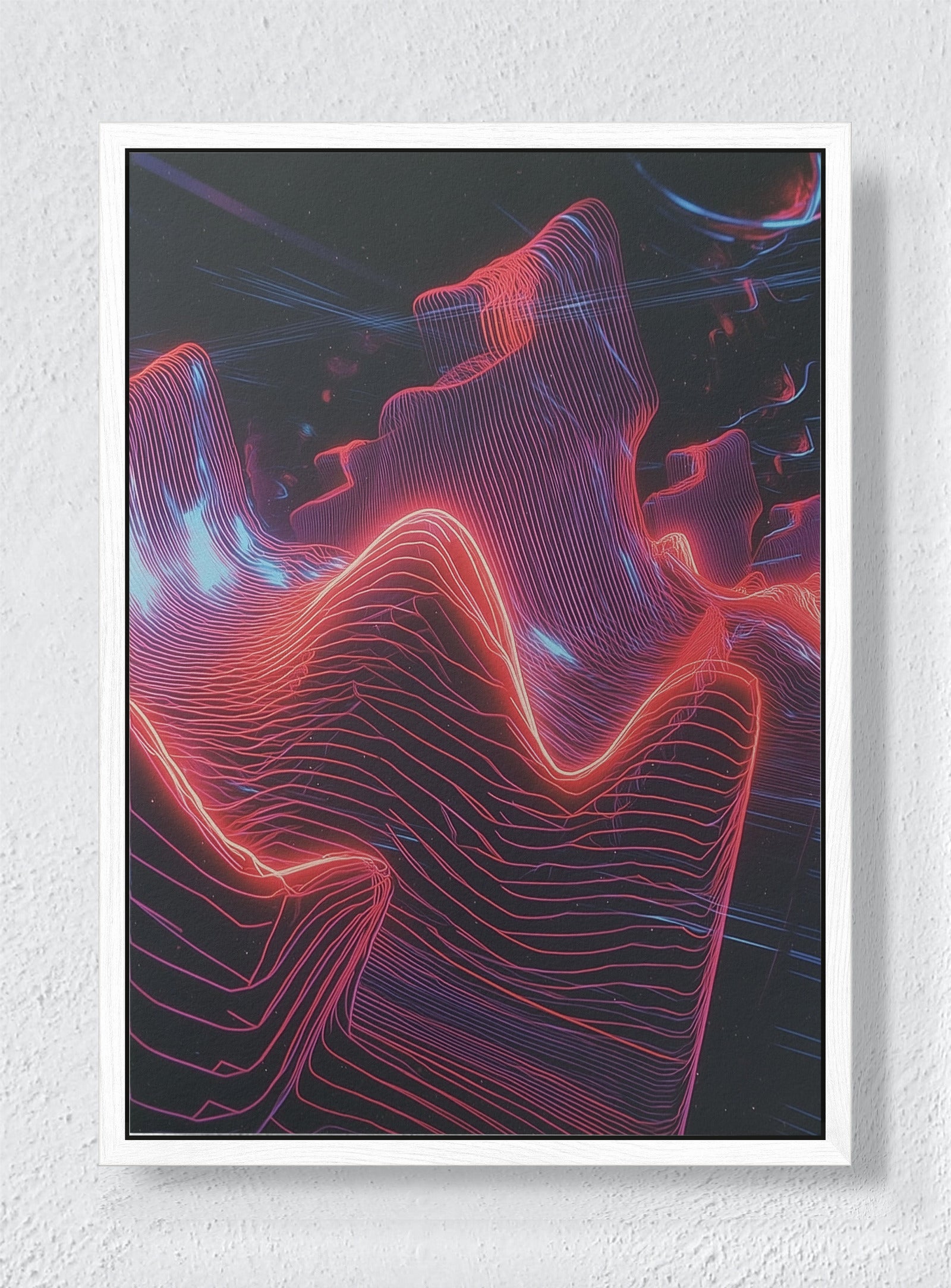 SILK AND SHARD - White frame canvas