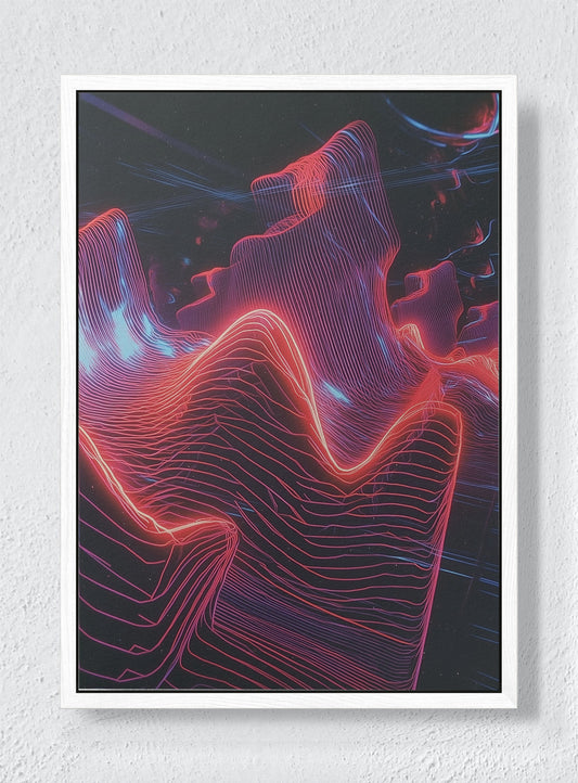 SILK AND SHARD - White frame canvas