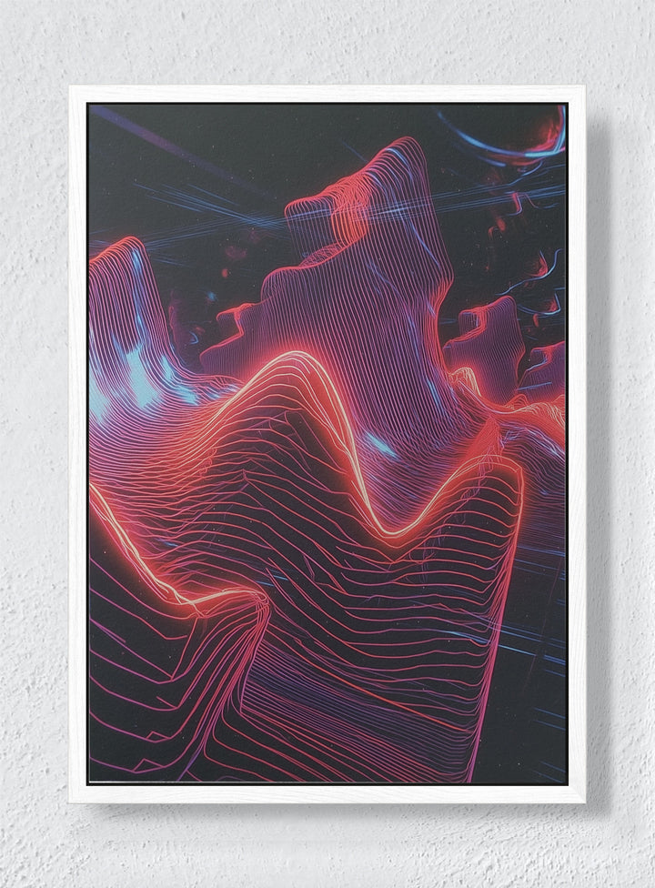 SILK AND SHARD - White frame canvas