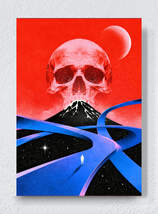 WHERE THE ROADS MEET THE MOUNTAIN - Unframed canvas