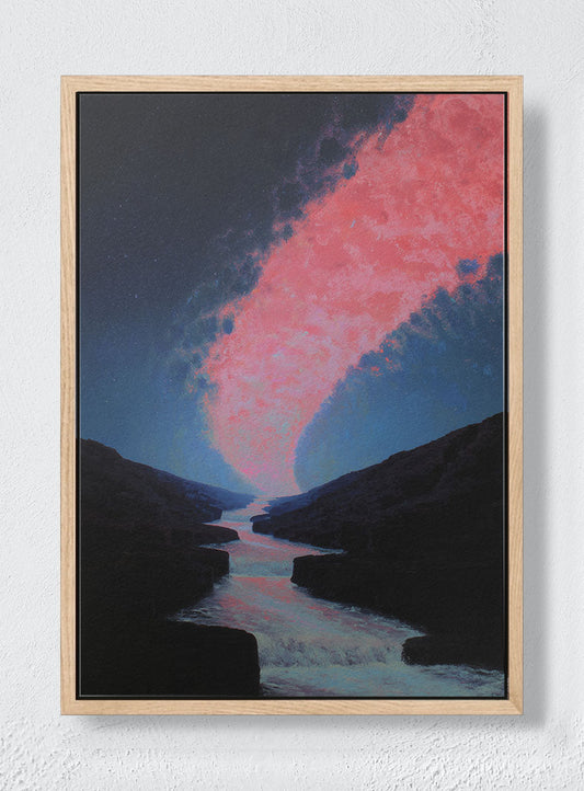 SKY BROKE OPEN - Natural frame canvas