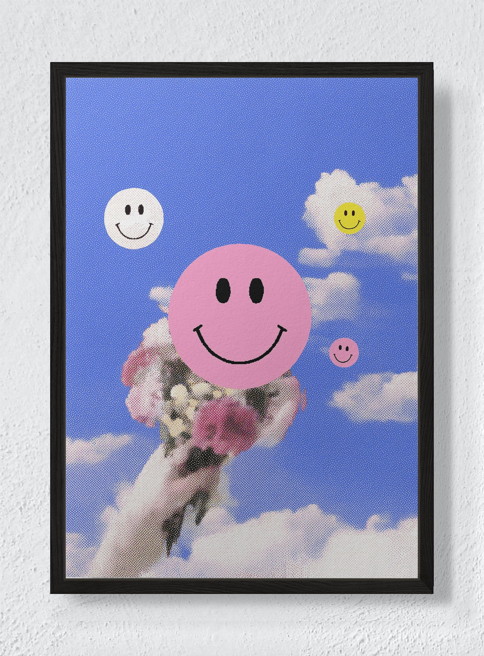 SKY GARDEN OF SMILES - Black frame canvas