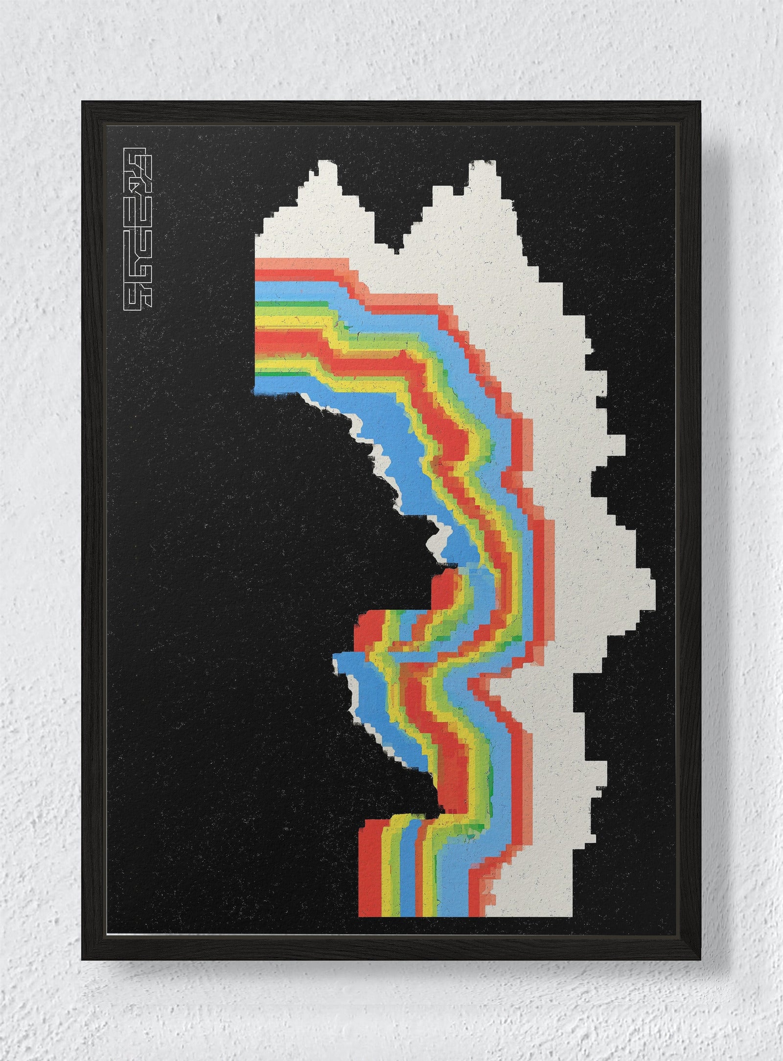 SLOW WAVE - Black frame canvas