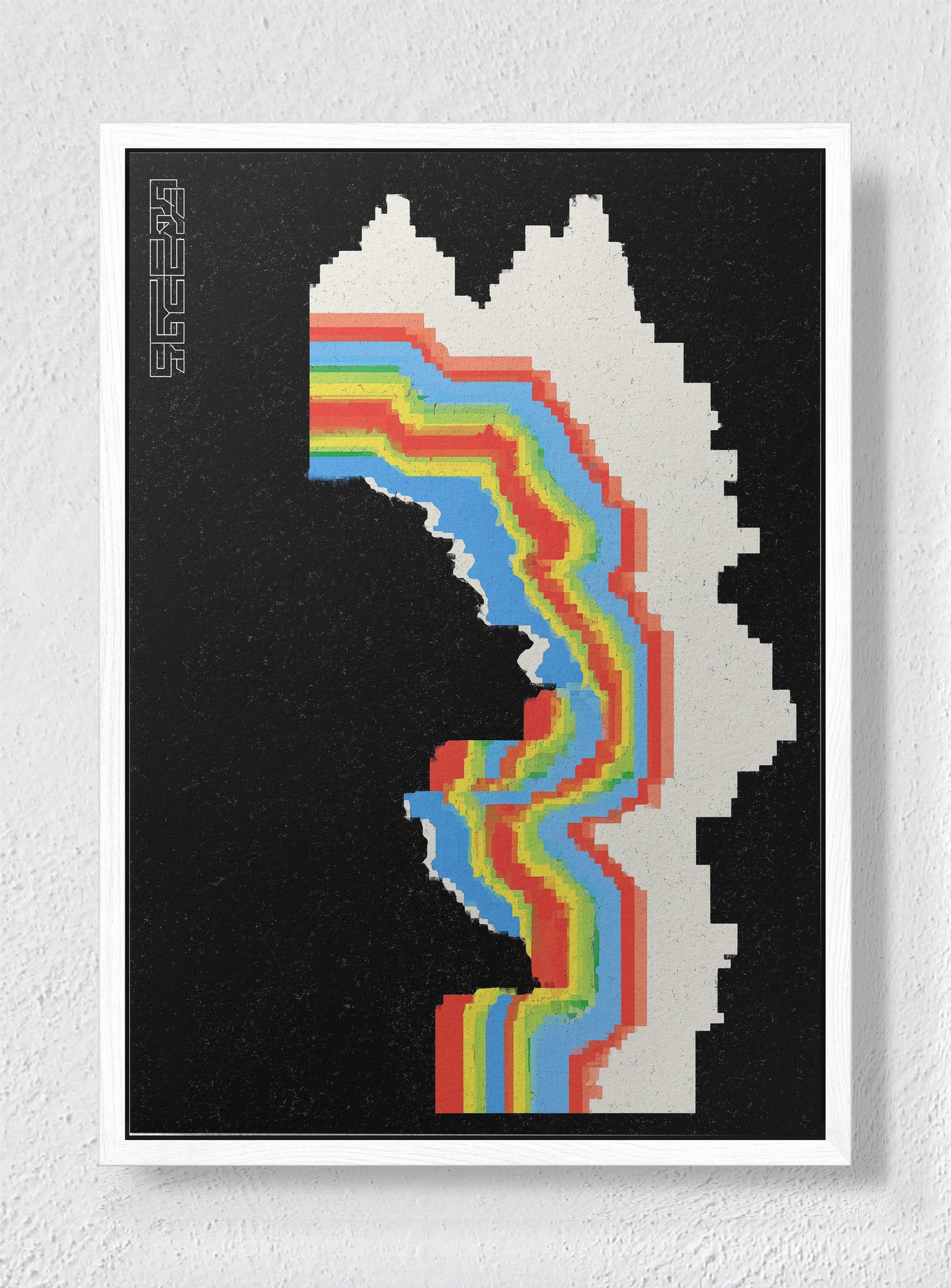 SLOW WAVE - White frame canvas
