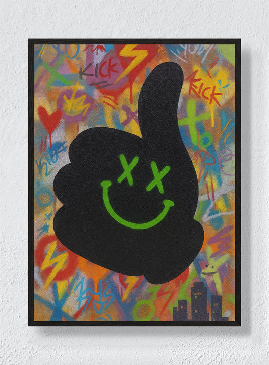 SMILE LIKE A WARNING SIGN - Black Frame